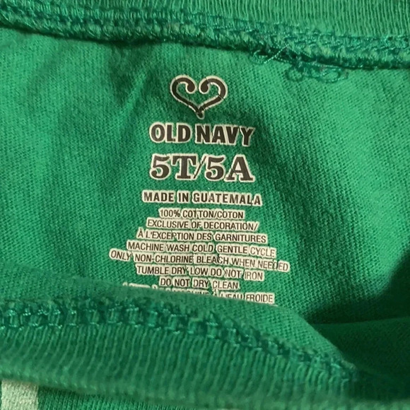OLD NAVY GUC GIRLS ST PATRICKS DAY GREEN TSHIRT TEE SHIRT TOP TOPS CASUAL SZ 5T - Picture 2 of 6